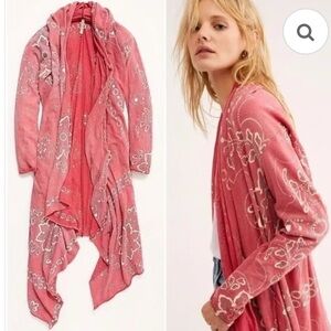 Magnolia Pearl Cotton Jersey Karesa Cardigan with Pockets & Raw Edges
